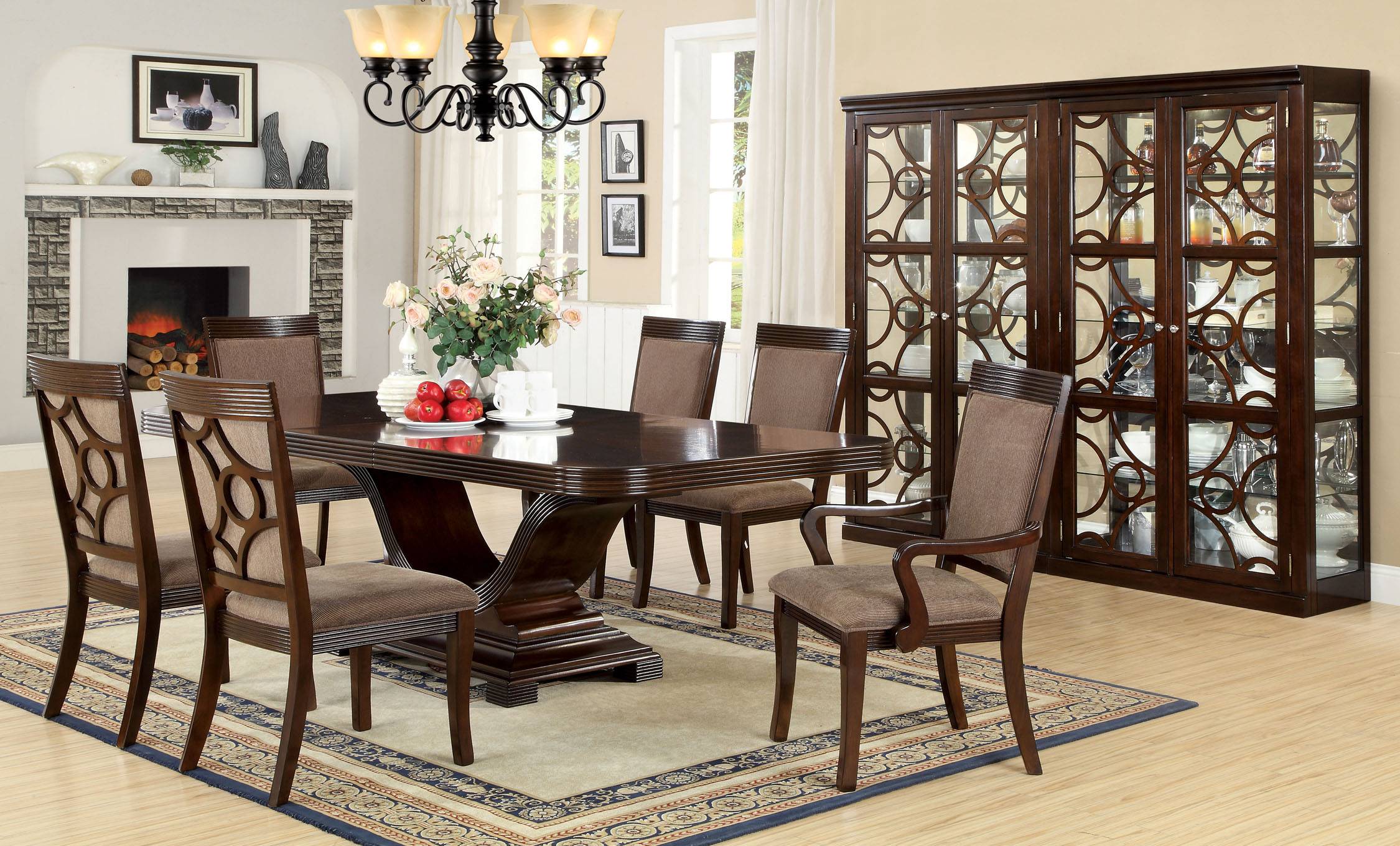Evelyn Contemporary Padded Arm Chairs (Set of 2)